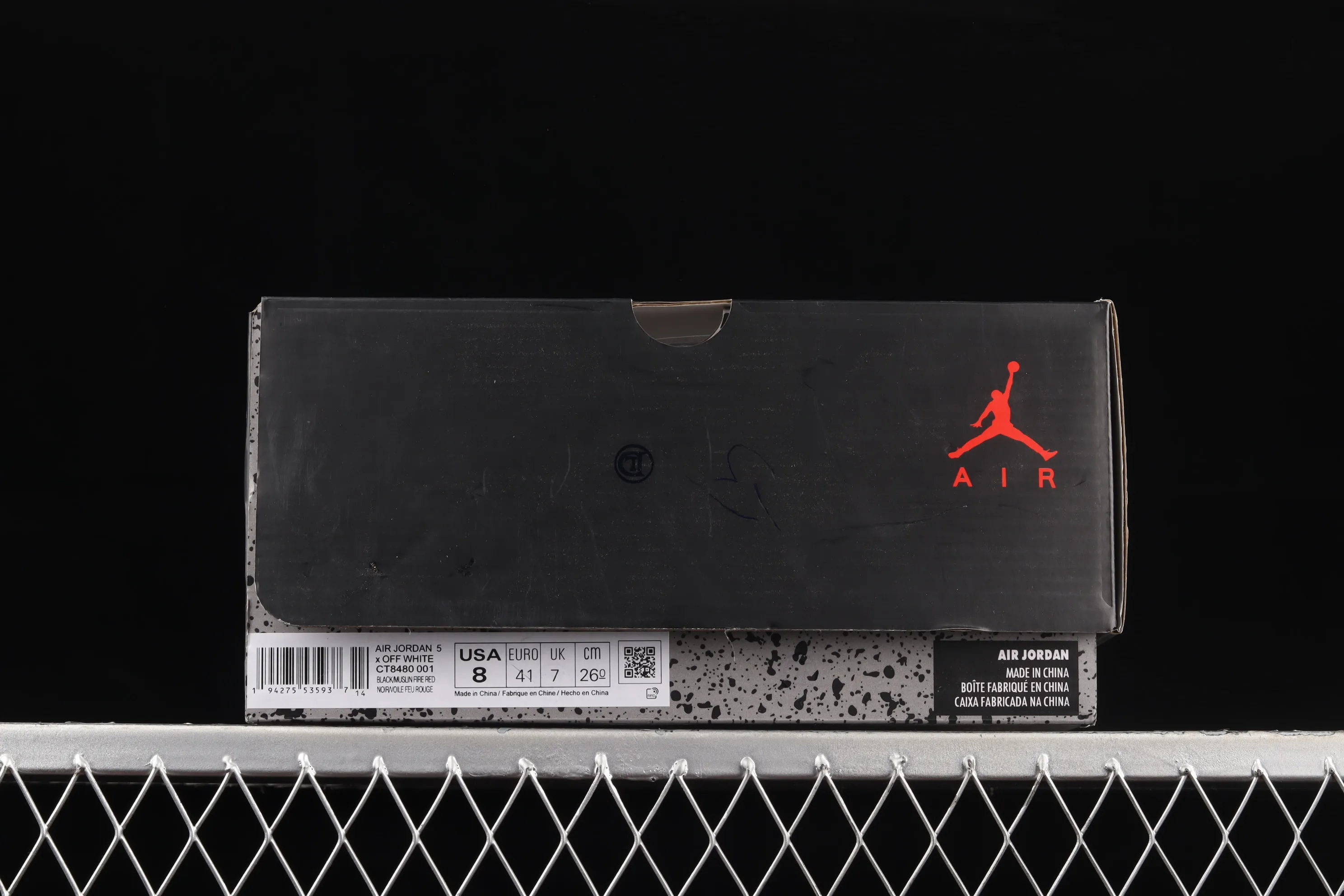 All Categories Air Jordan Jordan Series Basketball Shoes Air Jordan 5 G Version OF x Air Jordan 5 AJ5 Joe 5 Black Sail 3M Reflective Basketball Shoes CT8480-001